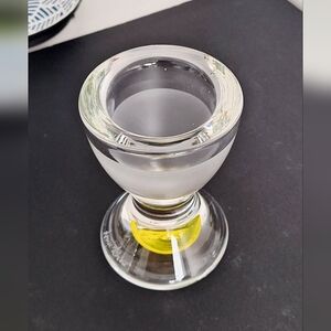 Solid Art Glass Mortar signed Annie Michaud